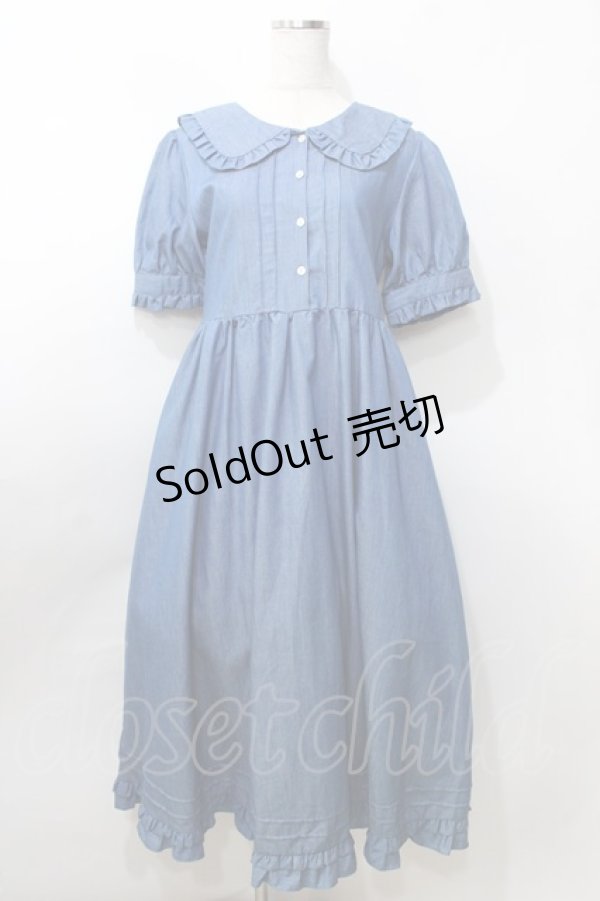 画像1: 【SALE】Favorite / デニムワンピース  ブルー Y-25-09-11-027-LO-OP-AS-ZT016 (1)