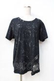 画像1: SEX POT ReVeNGe / 飛沫ptスリムカットソー  黒 Y-25-09-13-031-SP-TO-SZ-ZY (1)