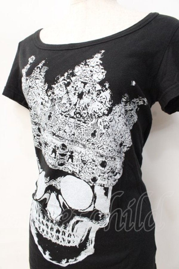 画像3: GLAD NEWS / スカルpt Tシャツ R 黒 Y-25-09-13-032-GL-TO-SZ-ZY (3)