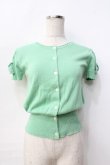 画像1: Emily Temple cute / リボン付半袖ニットカーディガン M ミント Y-25-09-13-034-ET-TO-SZ-ZT510 (1)
