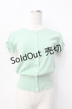画像: Emily Temple cute / リボン付半袖ニットカーディガン M ミント Y-25-09-13-034-ET-TO-SZ-ZT510