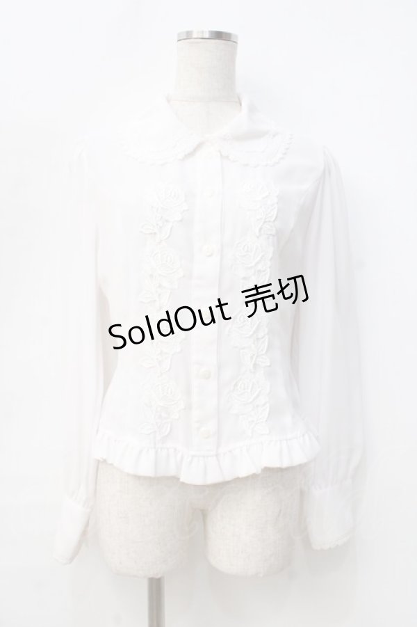 画像1: Innocent World / ツインローズブラウス M ベージュ Y-25-09-13-004-IW-BL-SZ-ZY (1)