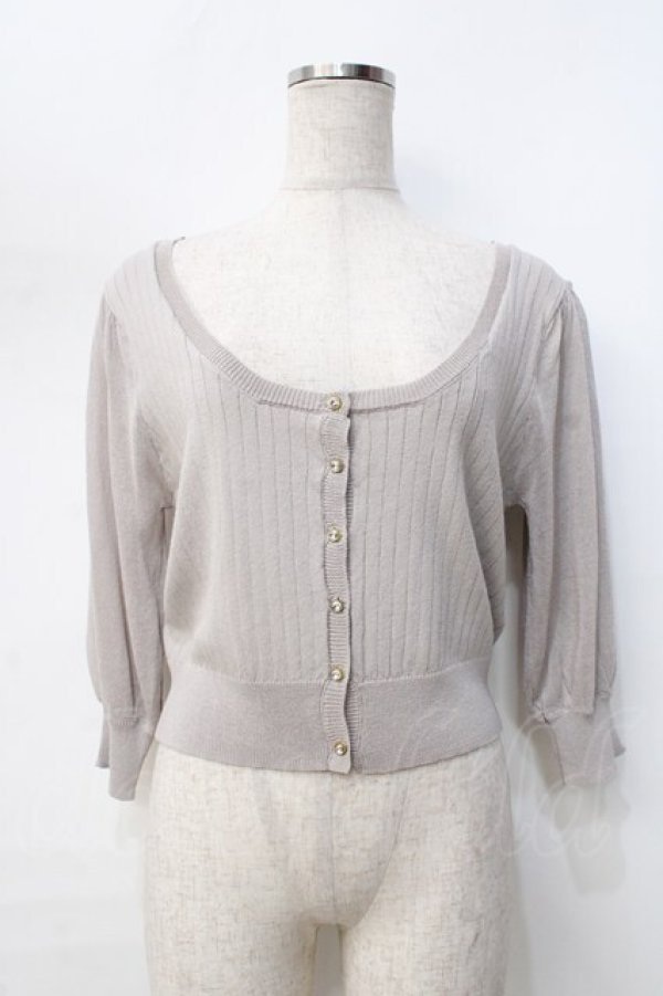 画像1: an another angelus / シースルースリーブUネックニットカーディガン  グレー Y-25-09-13-038-CA-TO-AS-ZT203 (1)