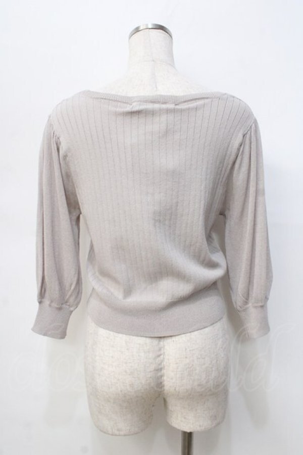 画像2: an another angelus / シースルースリーブUネックニットカーディガン  グレー Y-25-09-13-038-CA-TO-AS-ZT203 (2)