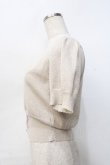 画像2: Emily Temple cute / ハートロゴ刺繍 ラメニットパフカーディガン  ベージュ Y-25-09-13-039-ET-TO-SZ-ZT512 (2)