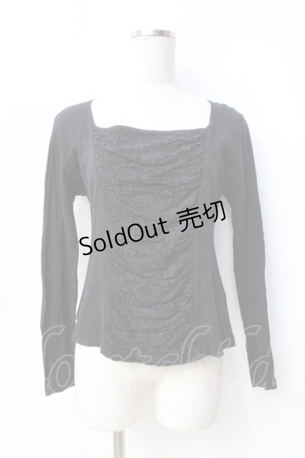 画像1: BPN / フロントレースカットソー M 黒 Y-25-09-13-043-GO-TO-SZ-ZY (1)