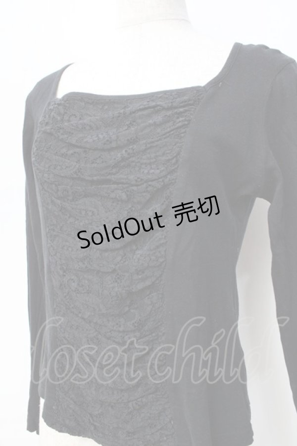 画像4: BPN / フロントレースカットソー M 黒 Y-25-09-13-043-GO-TO-SZ-ZY (4)