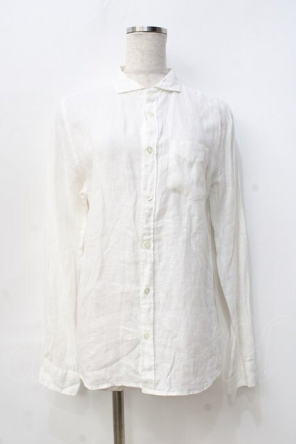 画像1: GOSTAR DE FUGA / リネンシャツ 44 白 Y-25-09-13-005-PU-TO-SZ-ZY (1)