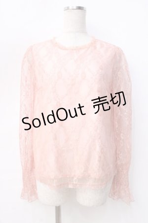 画像: 【SALE】evelyn / 総レーストップス M ピンク Y-25-09-13-055-LO-SK-SZ-ZT510