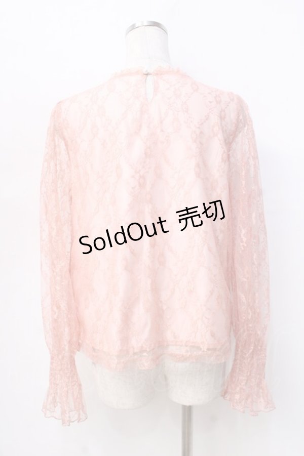 画像3: 【SALE】evelyn / 総レーストップス M ピンク Y-25-09-13-055-LO-SK-SZ-ZT510 (3)