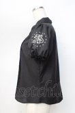 画像2: Melody BasKet /Melody刺繍半袖ブラウス - 黒 Y-25-09-13-059-LO-OP-AS-ZY (2)