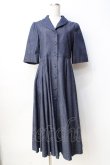 画像1: Perla nell' ostrica / ショールカラージャケットワンピース M インデイゴ Y-25-09-13-064-EL-OP-SZ-ZT016 (1)