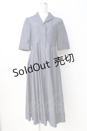 画像: Perla nell' ostrica / ショールカラージャケットワンピース M インデイゴ Y-25-09-13-064-EL-OP-SZ-ZT016