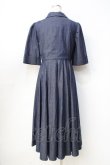画像3: Perla nell' ostrica / ショールカラージャケットワンピース M インデイゴ Y-25-09-13-064-EL-OP-SZ-ZT016 (3)