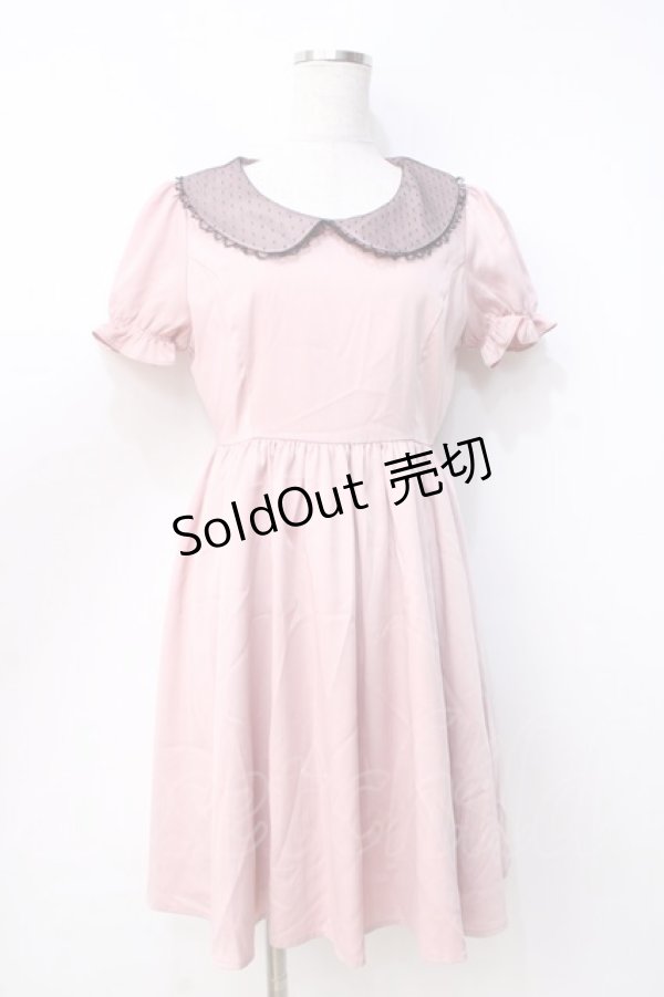画像1: 【SALE】Ank Rouge / ファーブローチワンピース M ピンク Y-25-09-13-067-CA-OP-SZ-ZT377 (1)
