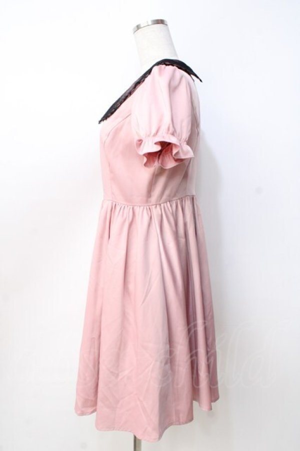 画像2: Ank Rouge / ファーブローチワンピース M ピンク Y-25-09-13-067-CA-OP-SZ-ZT377 (2)