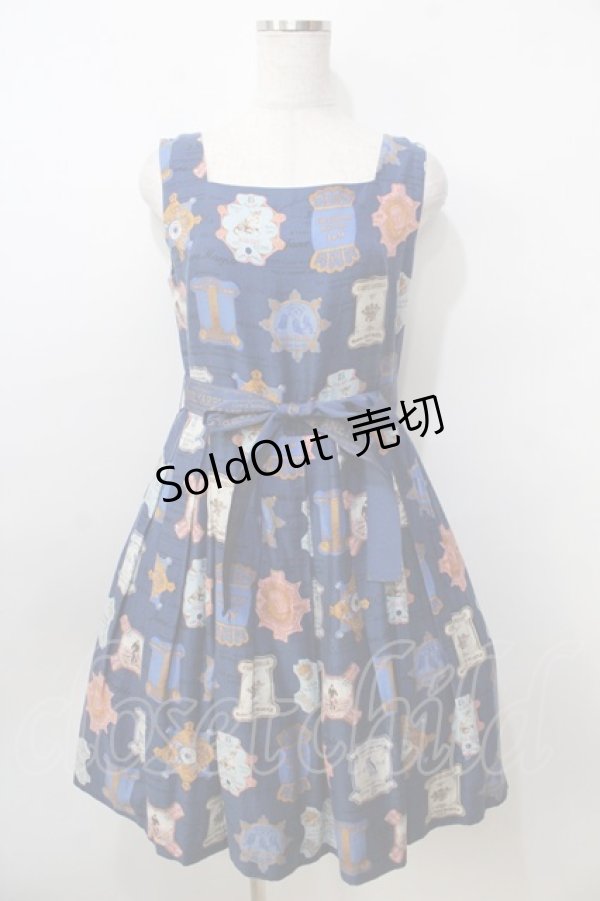 画像1: Jane Marple / Cartes A Filsのスクエアドレス M ネイビー Y-25-09-13-082-JM-OP-SZ-ZY (1)