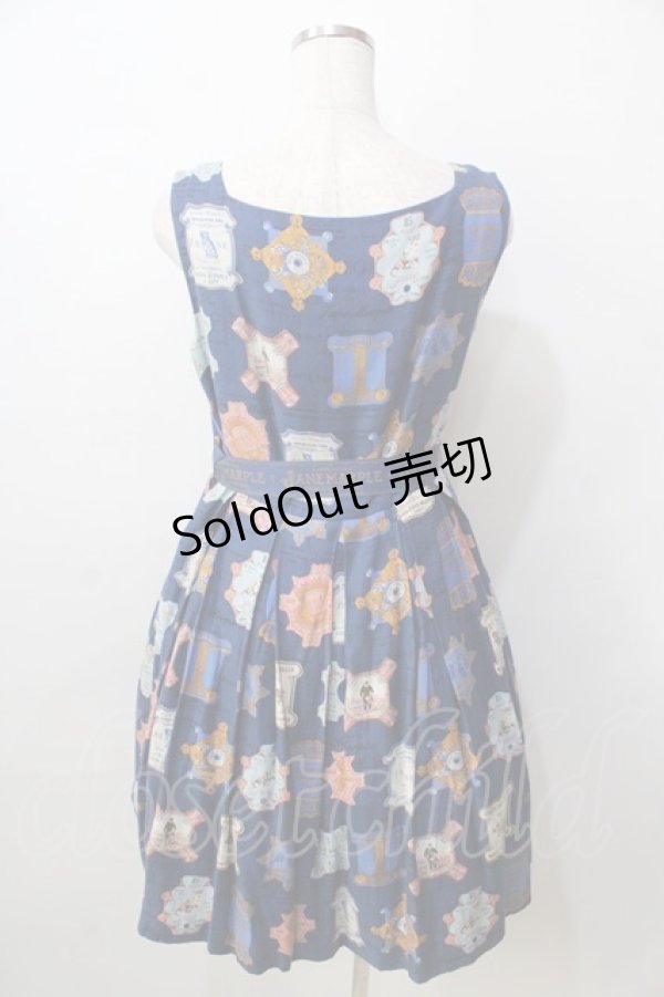 画像2: Jane Marple / Cartes A Filsのスクエアドレス M ネイビー Y-25-09-13-082-JM-OP-SZ-ZY (2)