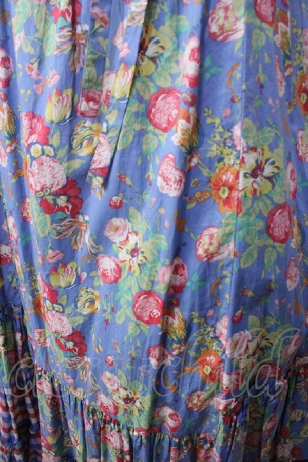 画像3: Jane Marple Dans Le Salon / Magical bouquetティアードドレス M ブルーグレー×ブルーチェック Y-25-09-13-086-JM-OP-SZ-ZY (3)