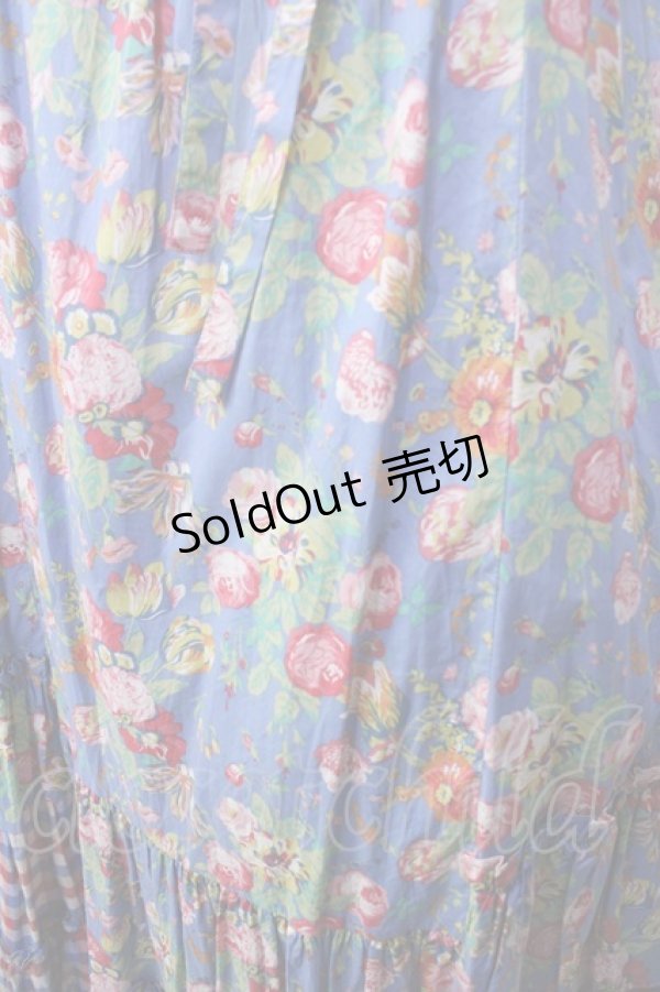 画像3: Jane Marple Dans Le Salon / Magical bouquetティアードドレス M ブルーグレー×ブルーチェック Y-25-09-13-086-JM-OP-SZ-ZT312 (3)