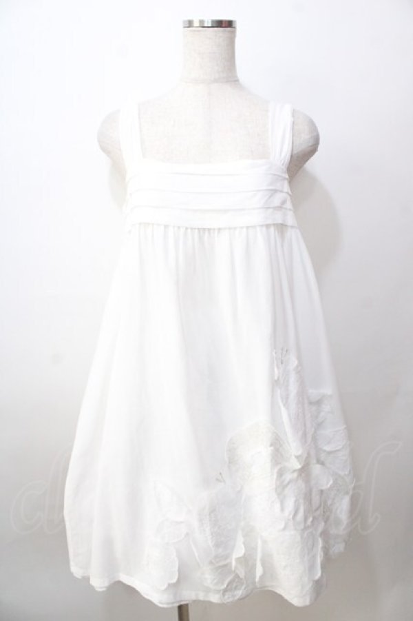 画像1: Jane Marple / Trail モチーフチュニックジャンパースカート M シロ Y-25-09-13-087-JM-OP-SZ-ZT510 (1)