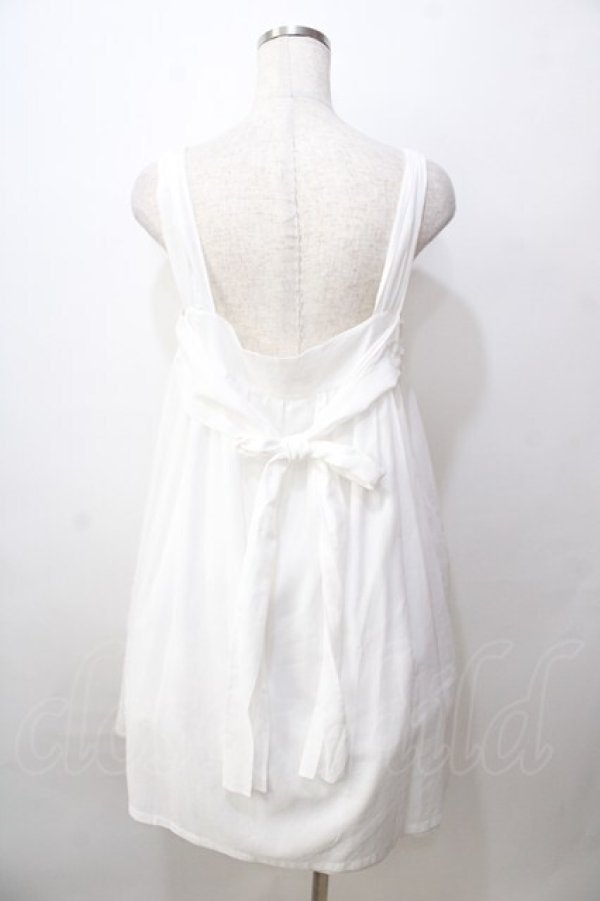 画像2: Jane Marple / Trail モチーフチュニックジャンパースカート M シロ Y-25-09-13-087-JM-OP-SZ-ZT510 (2)