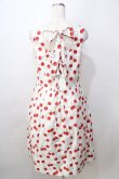 画像2: Jane Marple / Skipping cherries バックリボンドレス M ホワイト Y-25-09-13-089-JM-OP-SZ-ZY (2)