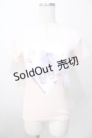 画像: 【SALE】metamorphose / リトルバレリーナTシャツ M ピンク Y-25-09-13-091-ME-TO-SZ-ZT285