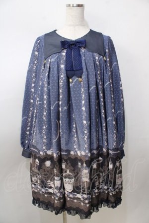 画像: metamorphose / Star Rose　Aラインワンピース  紺 Y-25-09-13-092-ME-OP-SZ-ZY