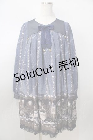 画像: metamorphose / Star Rose　Aラインワンピース  紺 Y-25-09-13-092-ME-OP-SZ-ZY