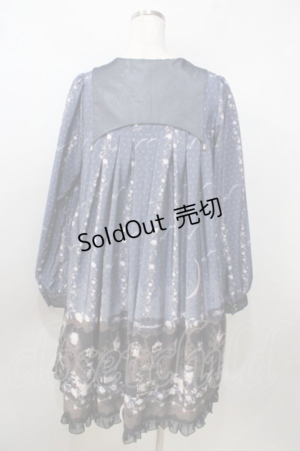 画像2: metamorphose / Star Rose　Aラインワンピース  紺 Y-25-09-13-092-ME-OP-SZ-ZY (2)
