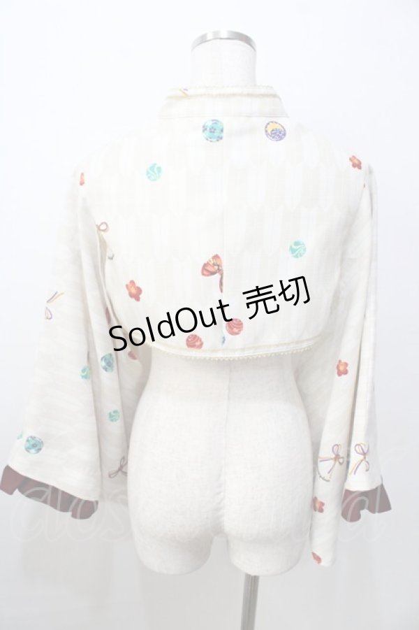 画像2: metamorphose / 春告げ鳥の恋うらら着物袖ボレロ  オフ白 Y-25-09-13-093-ME-TO-SZ-ZY (2)