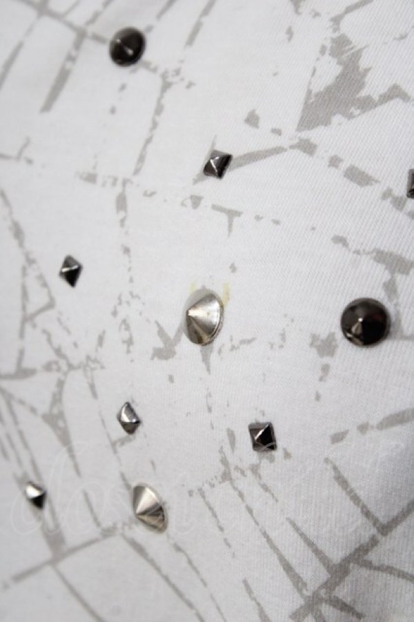 画像4: GHOST of HARLEM / 蜘蛛の巣プリントカットソー  白 Y-25-09-13-009-GL-TO-AS-ZY (4)