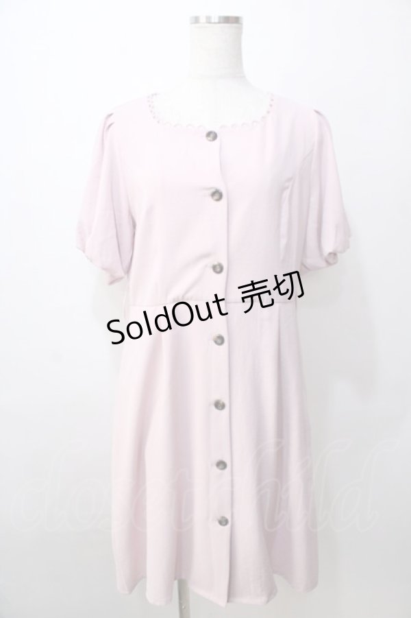 画像1: F&A / スクエアネックループピコ使いワンピース F ピンク Y-25-09-13-099-LO-OP-SZ-ZT356 (1)