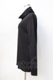 画像2: BPN FOR MEN / 編み上げハイネックカットソー M 黒 Y-25-09-13-010-GO-TO-SZ-ZY (2)