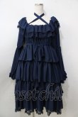 画像1: Vallee lys / Coquelicot dress (ミディアム)  ネイビー Y-25-09-13-107-GO-OP-SZ-ZY (1)