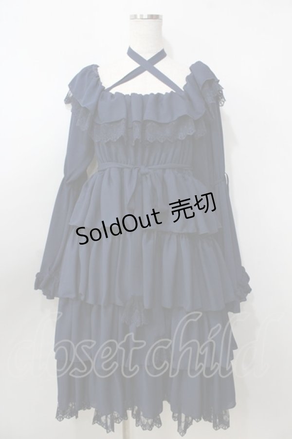 画像1: Vallee lys / Coquelicot dress (ミディアム)  ネイビー Y-25-09-13-107-GO-OP-SZ-ZY (1)