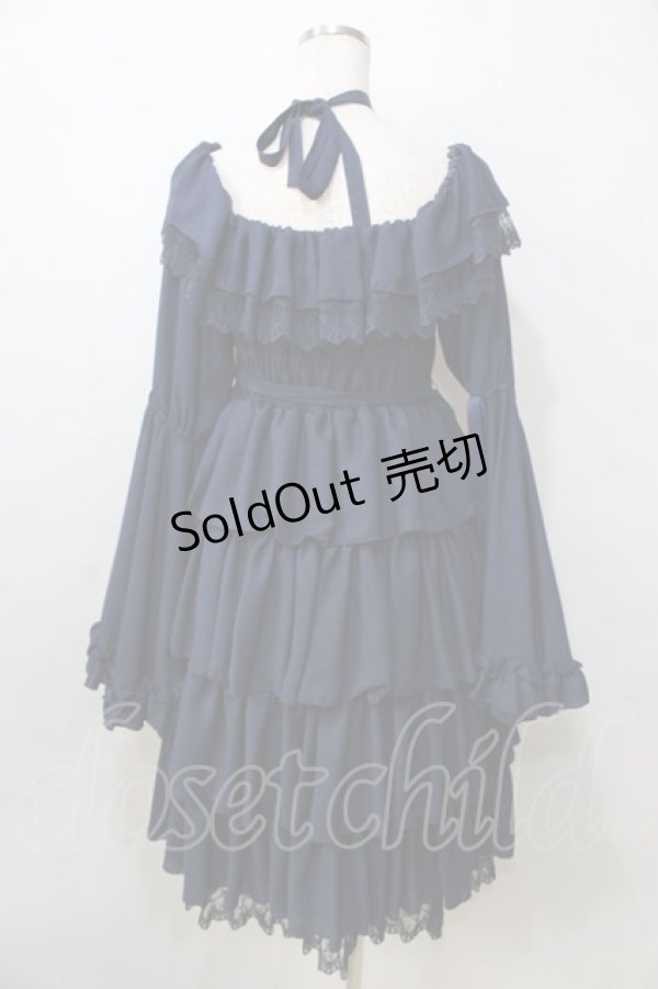 画像2: Vallee lys / Coquelicot dress (ミディアム)  ネイビー Y-25-09-13-107-GO-OP-SZ-ZY (2)