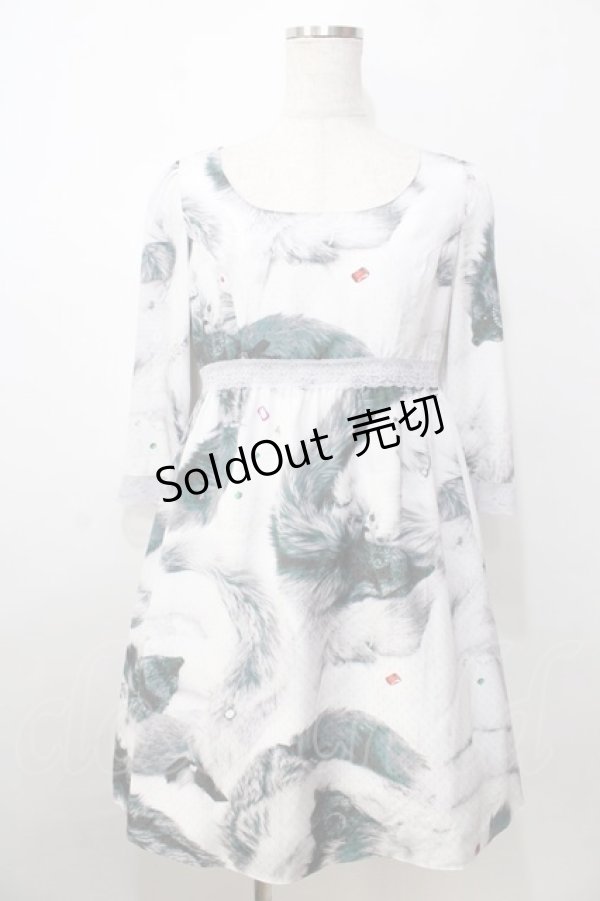 画像1: MILK / Little foxドレス  ホワイトグレー Y-25-09-13-109-ML-OP-SZ-ZY (1)