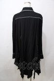 画像2: ALGONQUINS / 襟刺繍ヘイレムシャツワンピース F 黒 Y-25-09-13-112-AL-OP-SZ-ZY (2)