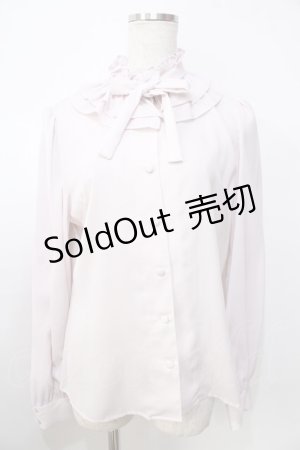 画像: Ank Rouge / フリルカラーブラウス M ピンク Y-25-09-13-117-CA-BL-OW-ZY