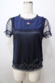 画像1: Ank Rouge / ワンポイント刺繍ドットチュールカットソー M コン Y-25-09-13-118-CA-TO-SZ-ZY (1)