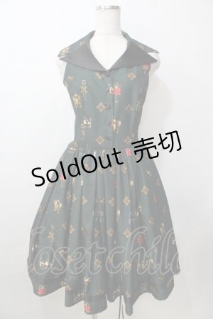 画像: ATELIER PIERROT / Royal Crownベストワンピース  グリーン Y-25-09-13-121-EL-OP-SZ-ZY