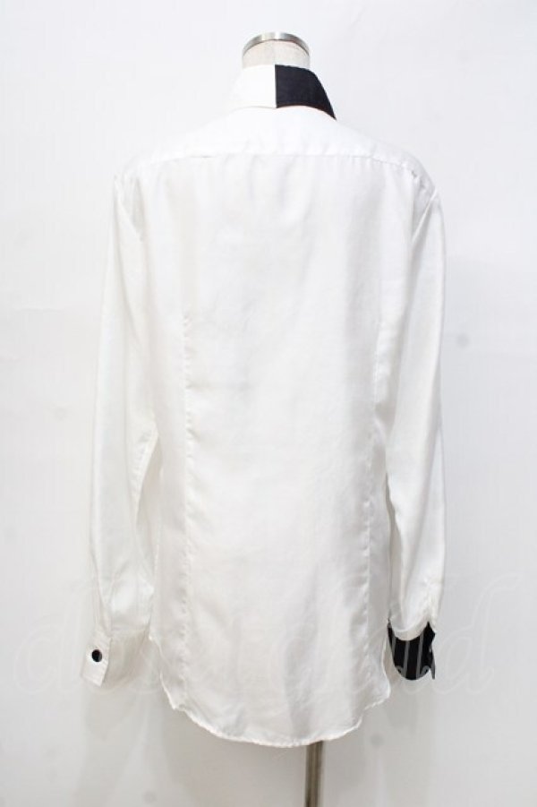 画像3: BPN FOR MEN / バイカラーシャツ M 白 Y-25-09-13-011-GO-BL-SZ-ZY (3)