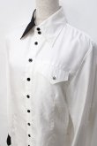 画像4: BPN FOR MEN / バイカラーシャツ M 白 Y-25-09-13-011-GO-BL-SZ-ZY (4)