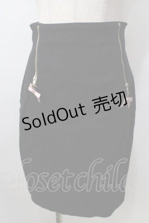 画像: Ank Rouge / サイドZIPデニムタイトスカート M 黒 Y-25-09-13-132-CA-SK-SZ-ZY