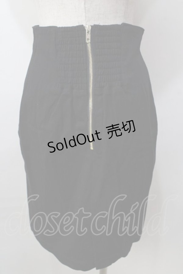 画像2: Ank Rouge / サイドZIPデニムタイトスカート M 黒 Y-25-09-13-132-CA-SK-SZ-ZY (2)