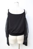 画像3: Na+H / subオフショルダーカットソー  黒 Y-25-09-13-021-PU-TO-SZ-ZY (3)