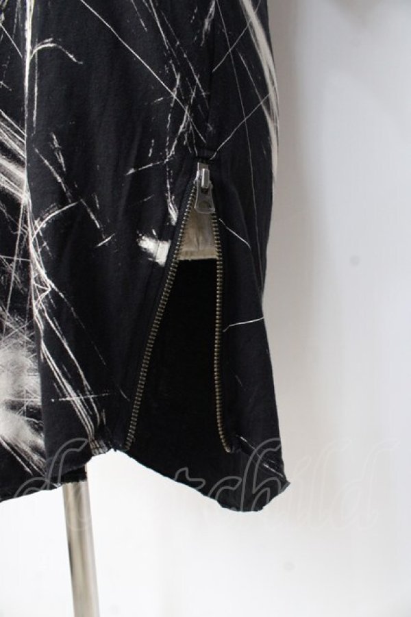 画像4: CIVARIZE / 総柄サイドジップロングTシャツ 44 ブラック Y-25-09-13-026-GO-TS-SZ-ZY (4)