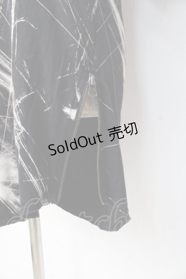 画像4: CIVARIZE / 総柄サイドジップロングTシャツ 44 ブラック Y-25-09-13-026-GO-TS-SZ-ZT021 (4)